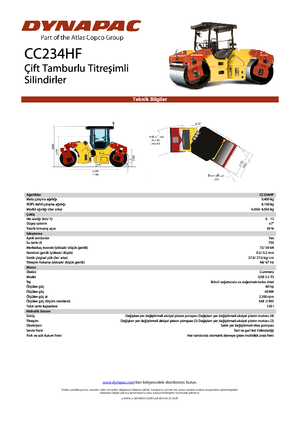 Compattatori stradali vibranti tandem Dynapac CC 234 HF