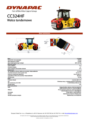 Compattatori stradali vibranti tandem Dynapac CC 324 HF