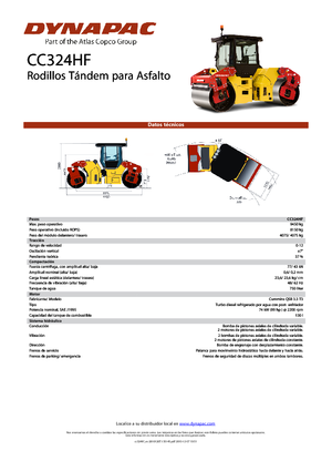 Compattatori stradali vibranti tandem Dynapac CC 324 HF