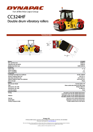 Compattatori stradali vibranti tandem Dynapac CC 324 HF