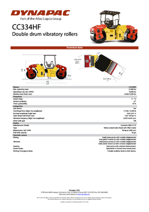 Compattatori stradali vibranti tandem Dynapac CC 334 HF
