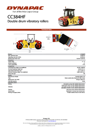 Compattatori stradali vibranti tandem Dynapac CC 384 HF
