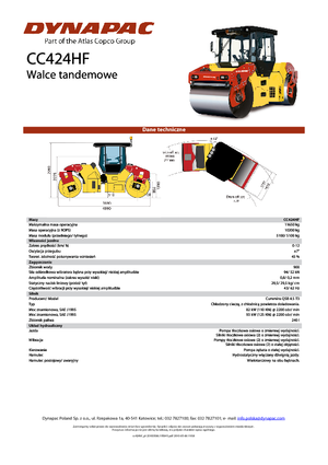Compattatori stradali vibranti tandem Dynapac CC 424 HF