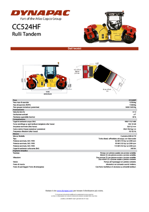 Compattatori stradali vibranti tandem Dynapac CC 524 HF