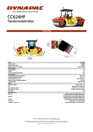 Compattatori stradali vibranti tandem Dynapac CC 624 HF