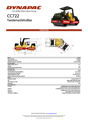 Compattatori stradali vibranti tandem Dynapac CC 722