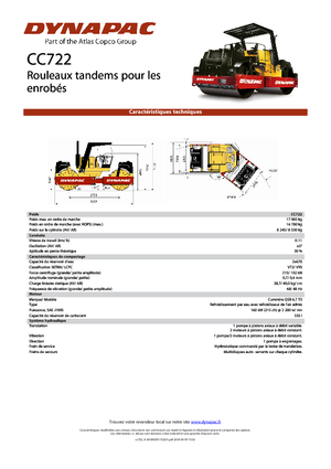 Compattatori stradali vibranti tandem Dynapac CC 722