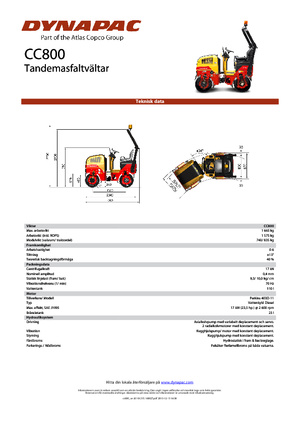 Compattatori stradali vibranti tandem Dynapac CC 800