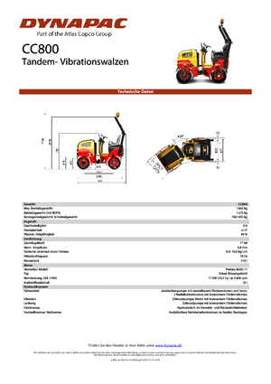 Compattatori stradali vibranti tandem Dynapac CC 800