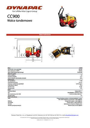 Compattatori stradali vibranti tandem Dynapac CC 900