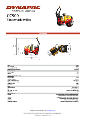 Compattatori stradali vibranti tandem Dynapac CC 900