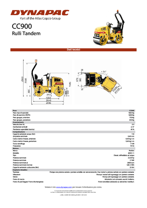 Compattatori stradali vibranti tandem Dynapac CC 900