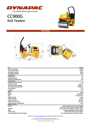 Compattatori stradali vibranti tandem Dynapac CC 900 G