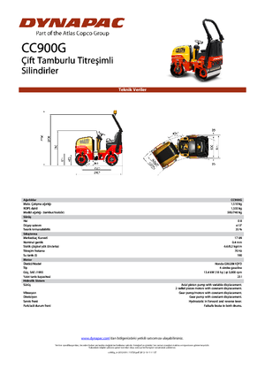 Compattatori stradali vibranti tandem Dynapac CC 900 G