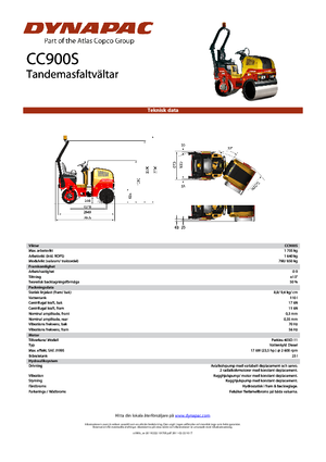 Compattatori stradali vibranti tandem Dynapac CC 900 S
