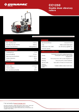 Compattatori stradali vibranti tandem Dynapac CC1250