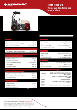 Compattatori stradali vibranti tandem Dynapac CC1300 VI