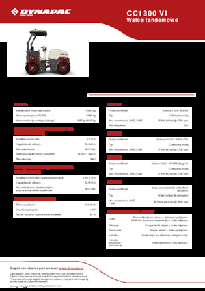 Compattatori stradali vibranti tandem Dynapac CC1300 VI