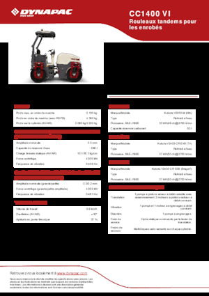 Compattatori stradali vibranti tandem Dynapac CC1400 VI