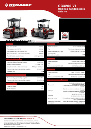 Compattatori stradali vibranti tandem Dynapac CC3200 VI