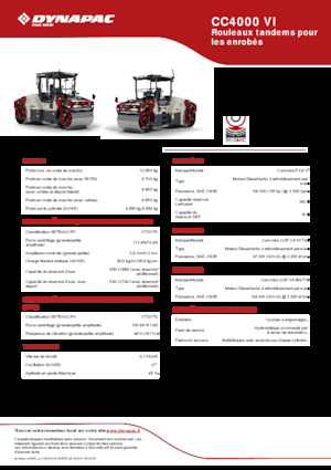 Compattatori stradali vibranti tandem Dynapac CC4000 VI