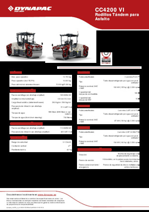 Compattatori stradali vibranti tandem Dynapac CC4200 VI