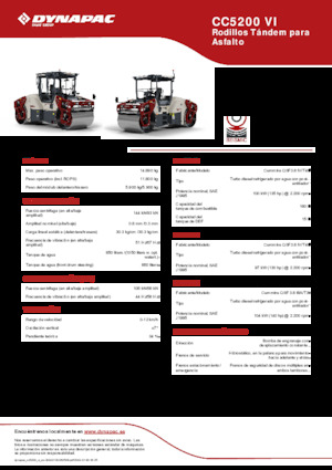 Compattatori stradali vibranti tandem Dynapac CC5200 VI