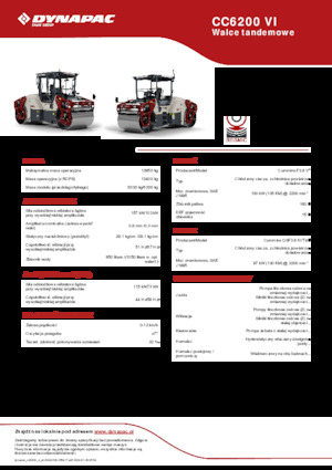 Compattatori stradali vibranti tandem Dynapac CC6200 VI