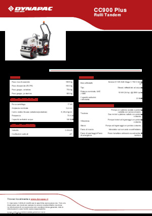 Compattatori stradali vibranti tandem Dynapac CC900 Plus