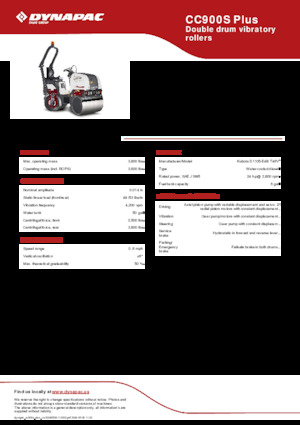 Compattatori stradali vibranti tandem Dynapac CC900S Plus