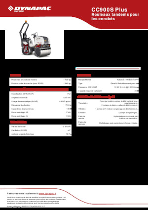 Compattatori stradali vibranti tandem Dynapac CC900S Plus