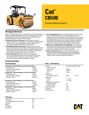 Compattatori stradali vibranti tandem Caterpillar CD54B