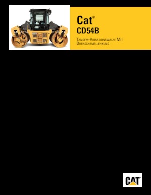 Compattatori stradali vibranti tandem Caterpillar CD54B