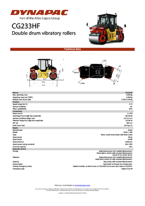 Compattatori stradali vibranti tandem Dynapac CG 233 HF