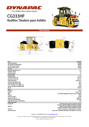 Compattatori stradali vibranti tandem Dynapac CG 333 HF
