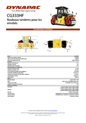 Compattatori stradali vibranti tandem Dynapac CG 333 HF