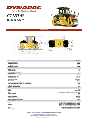 Compattatori stradali vibranti tandem Dynapac CG 333 HF