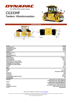 Compattatori stradali vibranti tandem Dynapac CG 333 HF