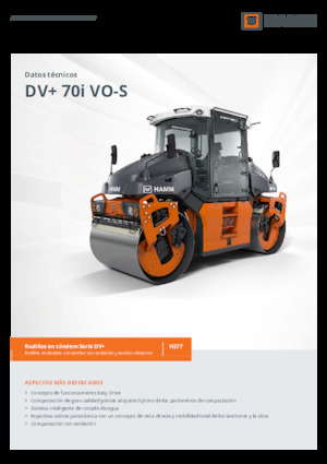 Compattatori stradali vibranti tandem Hamm DV+ 70i VO-S
