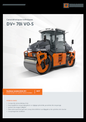 Compattatori stradali vibranti tandem Hamm DV+ 70i VO-S