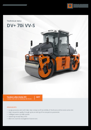 Compattatori stradali vibranti tandem Hamm DV+ 70i VV-S