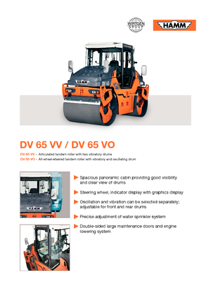 Compattatori stradali vibranti tandem Hamm DV 65 VV
