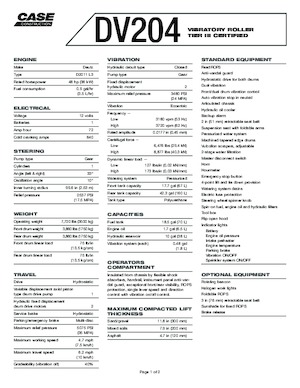 Compattatori stradali vibranti tandem Case DV210