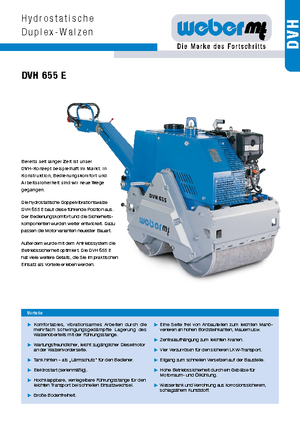 Compattatori stradali vibranti tandem weber mt DVH 655 E