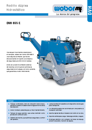 Compattatori stradali vibranti tandem weber mt DVH 655 E