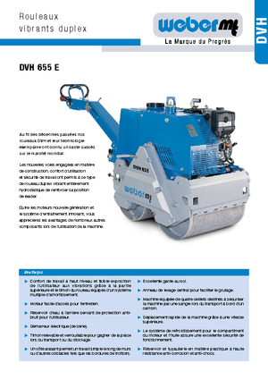 Compattatori stradali vibranti tandem weber mt DVH 655 E