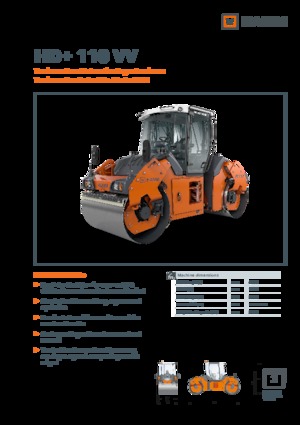 Compattatori stradali vibranti tandem Hamm HD+ 110 VV