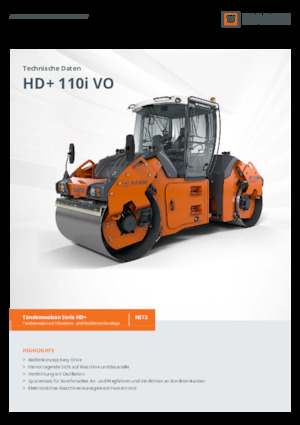 Compattatori stradali vibranti tandem Hamm HD+ 110i VO