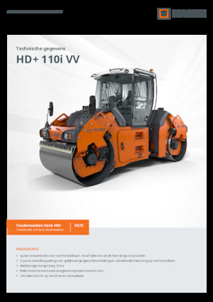 Compattatori stradali vibranti tandem Hamm HD+ 110i VV