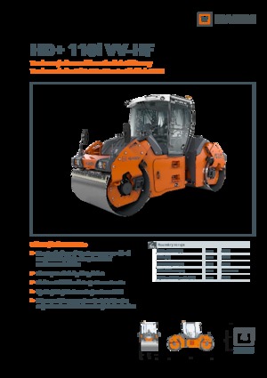 Compattatori stradali vibranti tandem Hamm HD+ 110i VV-HF